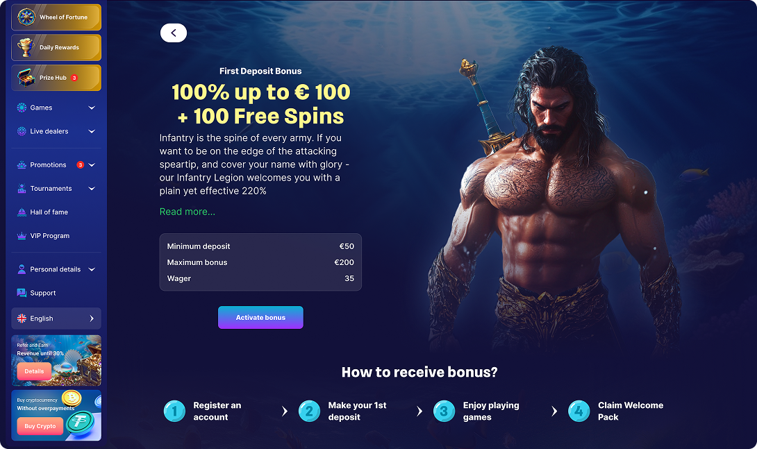 Triton Slots Offerte Bonus